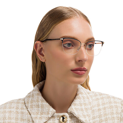EYE'M TRUE Half Rim Cat Eye Eyeglasses